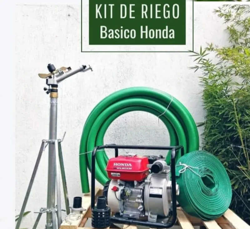 Kit de Riego Básico por Aspersión con Cañón y Motobomba Honda