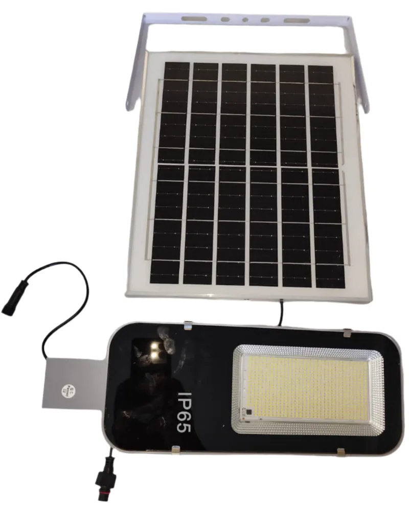 Lámpara Solar Exterior 200W con Panel Dirigible