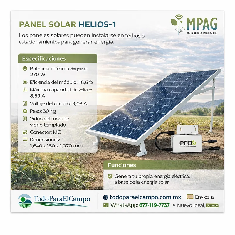 Panel Solar 270W Vidrio Templado (Helios-1) — foto 2