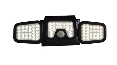 Lámpara Solar Exterior 10W Triple Dirección