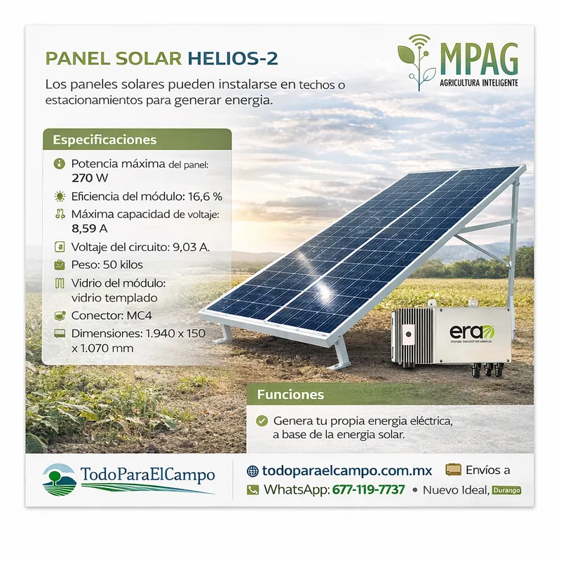 Panel Solar 270W con Conector MC4 (Helios-2) — foto 2