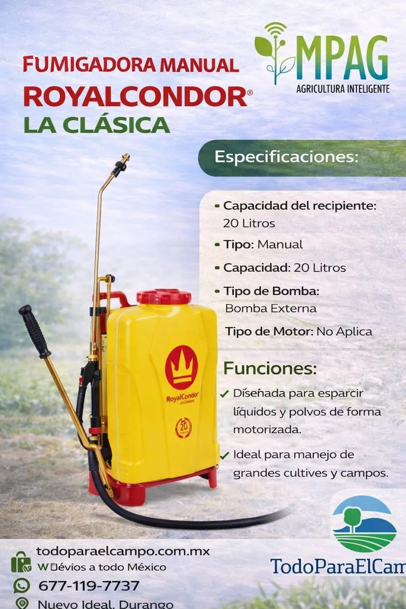 Fumigadora Manual RoyalCondor La Clásica 20 L — foto 2