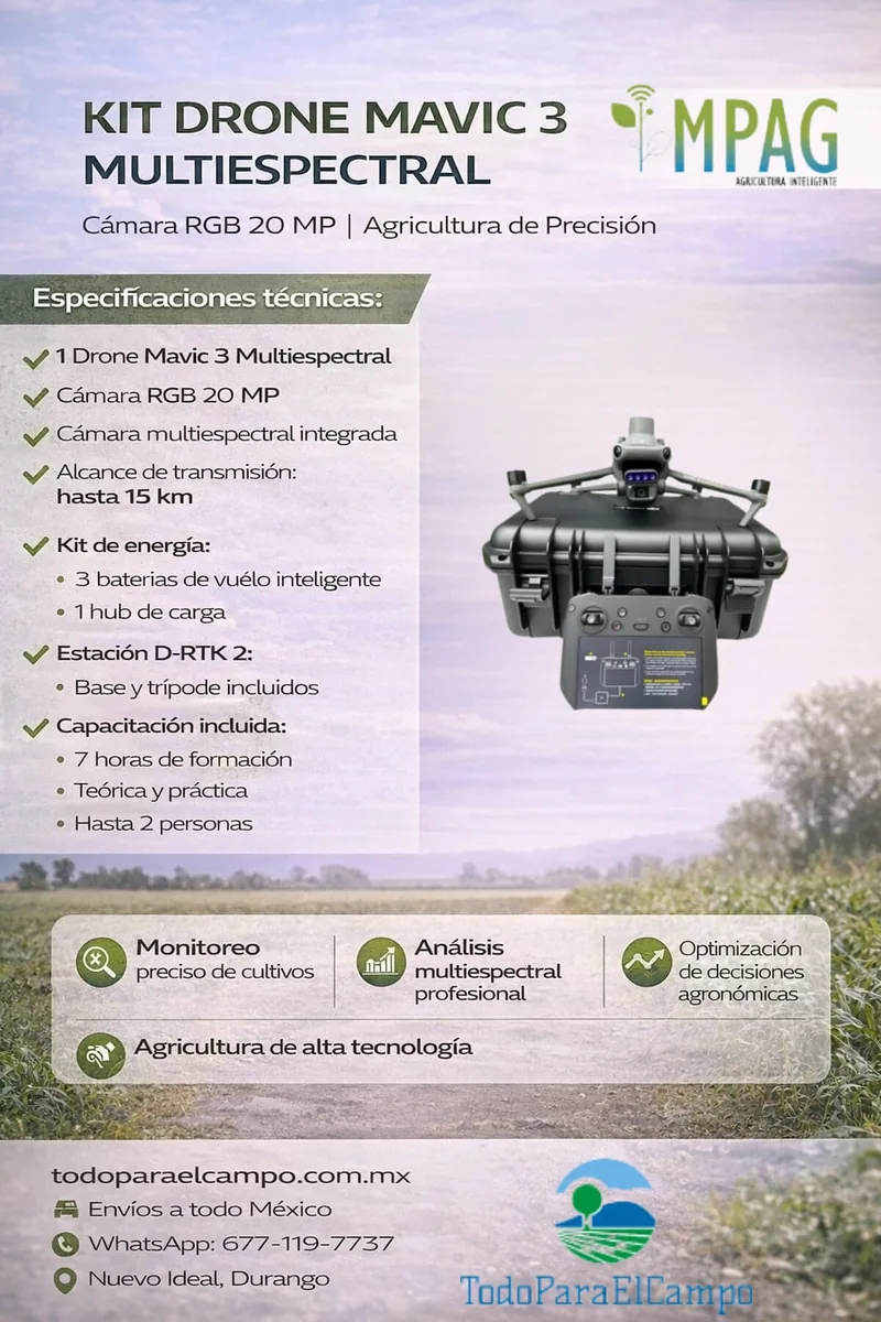 Kit Dron DJI Mavic 3 Multiespectral con Cámara RGB 20 MP — foto 3