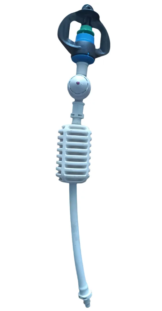 Aspersor Invertido 40 LPM con Contrapeso y Válvula Antigoteo – Tubo 17 cm