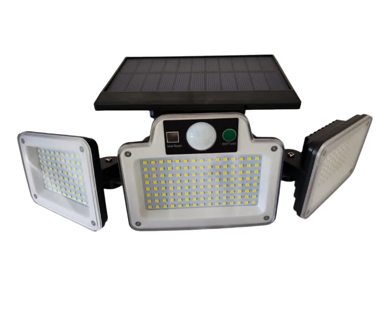 Lámpara Solar Exterior 840W Triple Dirección con Cargador